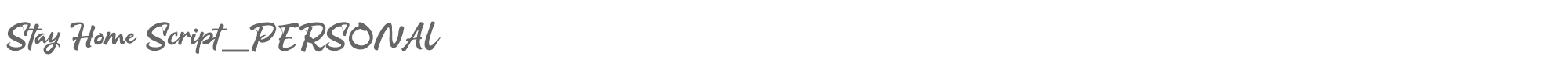 Sample characters Stay Home Script Font